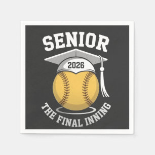 Senior the Final Inning 2026 Softball Abschluss Serviette