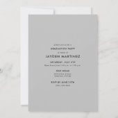 Senior Typ Drei Fotos Graduiertengruppe Einladung (Rückseite)