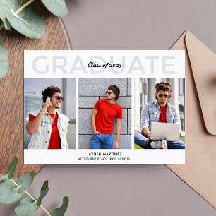 Senior Typ Drei Fotos Graduiertengruppe Einladung