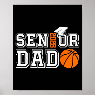 Senior-Vater Abschlussklasse 2026 Basketball-Vater Poster