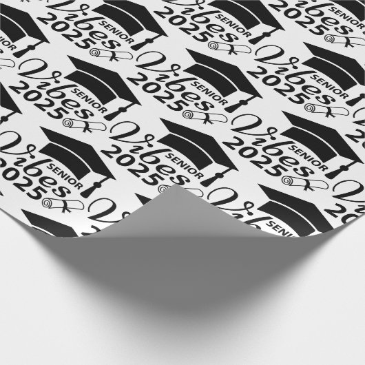Senior Vibes 2025 Geschenkpapier (Ecke)
