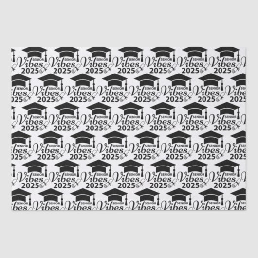 Senior Vibes 2025 Seidenpapier (Vorderseite)