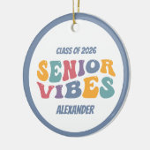 Senior Vibes Class of 2025 Grad Weihnachten Keramik Ornament (Links)