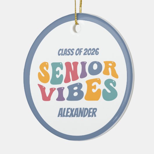 Senior Vibes Class of 2025 Grad Weihnachten Keramik Ornament (Links)