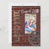 Senior Vintag Foto Abschluss Einladung (Vorderseite)