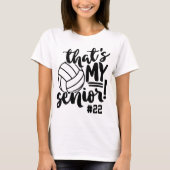 Senior Volleyball Mama Jersey Number & Player Name T-Shirt (Vorderseite)