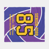 Senior Volleyball Team Custom Jersey Number Fleecedecke (Vorderseite (Horizontal))
