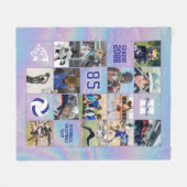 Senior Volleyball Team Custom Photo Iridescent Fleecedecke (Vorderseite (Horizontal))