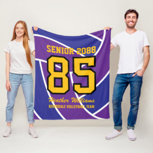 Senior-Volleyball-Team Custom-Trikotnummer Fleecedecke