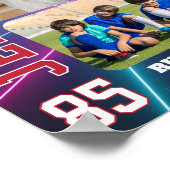 Senior Volleyball Team Sports Player Photo Collage Poster (Ecke)