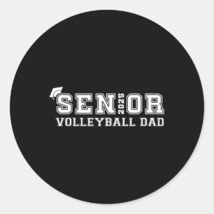 Senior Volleyll Vater Cl of 2025 Abschluss Graduat Runder Aufkleber