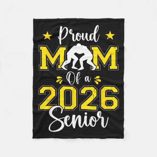 Senior Wrestling Mom 2026 Senior Mom Cl Of 2026  Fleecedecke (Vorderseite)