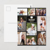 Senior Year Friends Foto Collage 2023 Abschluss Postkarte (Vorne/Hinten)