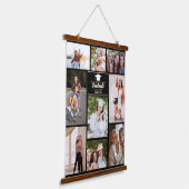 Senior Year Friends Foto Collage 2023 Abschluss Wandteppich Mit Holzrahmen (Gewinkelt)