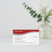 Senior Zuhause Care Business Cards Visitenkarte (Stehend Vorderseite)