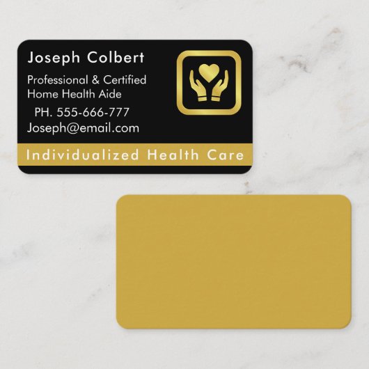 Senior Zuhause Care Caregier Business Card Visitenkarte (Vorne/Hinten)