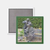 Senioren Couple Serenade Botanischer Garten Platz Magnet (Vorderseite/Rückseite)