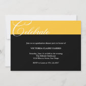 Senioren feiern goldene 3 Foto Abschluss Einladung (Rückseite)