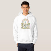 Senioren Retro Boho Rainbow Class of 2021 Hoodie (Vorne ganz)