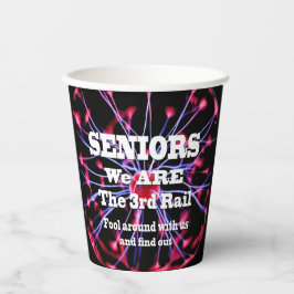 Senioren sind wir die dritte Eisenbahn Pappbecher