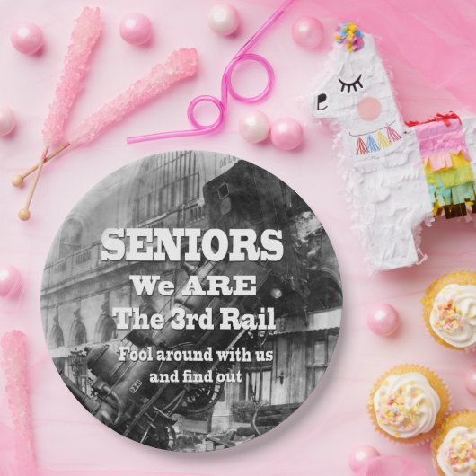 Senioren sind wir die dritte Eisenbahn Pappteller (Party)