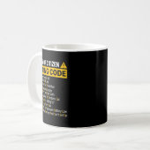 Senioren-SMS-Code Cool Lustige Alte Leute Kaffeetasse (Vorderseite Links)
