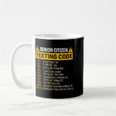 Senioren-SMS-Code Cool Lustige Alte Leute Kaffeetasse (Links)