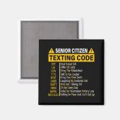 Senioren-SMS-Code Cool Lustige Alte Leute Magnet (Vorderseite/Rückseite)