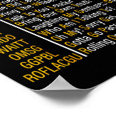 Senioren-Textcode Cool Lustig Alte Leute Poster (Ecke)