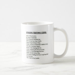 Senioren-Textcode Kaffeetasse