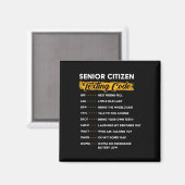 Senioren-Textcode Lustige alte Menschen Magnet (Vorderseite/Rückseite)