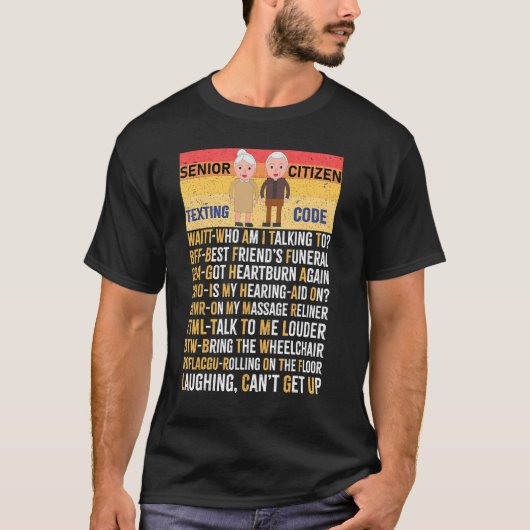 Senioren-Textcode Opa Seniorenbürger T-Shirt (Vorderseite)