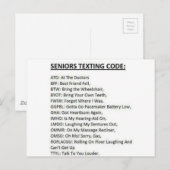 Senioren Textcode Postkarte (Vorne/Hinten)