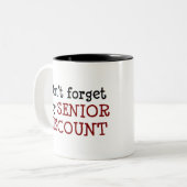 Seniorenrabatt Zweifarbige Tasse (Vorderseite Links)