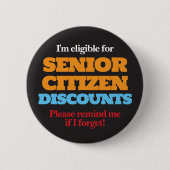 Seniorenrabatte Button (Vorderseite)