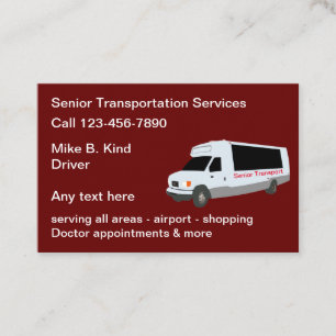 Seniorentransport-Taxi Großtext Visitenkarte