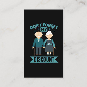 Seniorenvergünstigungen für Großeltern Visitenkarte