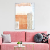 "Seniorität" Abstrakte Kunst in Grau und Beige Leinwanddruck (Insitu (Wohnzimmer))