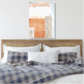 "Seniorität" Abstrakte Kunst in Grau und Beige Leinwanddruck (Insitu (Schlafzimmer))