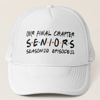 Seniors 2025 White Trucker Hat Truckerkappe