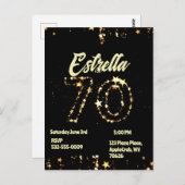 Seniors - 70. Geburtstag - Digitales elegantes Par Postkarte (Vorne/Hinten)
