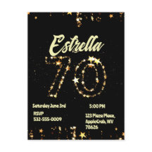 Seniors - 70. Geburtstag - Digitales elegantes Par