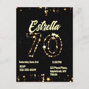 Seniors - 70. Geburtstag - Digitales elegantes Par Postkarte
