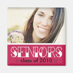 SENIORS Custom Abschluss Keepake Magnet (pink)