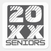 Seniors-Schließ-Klasse Quadratischer Aufkleber (Vorderseite)
