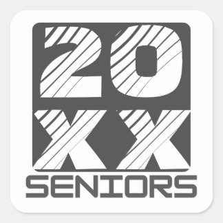 Seniors-Schließ-Klasse Quadratischer Aufkleber