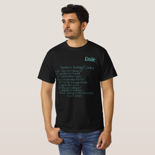 "Senior's Sims Codes" Benutzerdefinierte Männercod T-Shirt (Vorne ganz)
