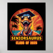 Seniorsaurus Senior Cl von 2025 Funny Dinosaur Gra Poster (Vorne)