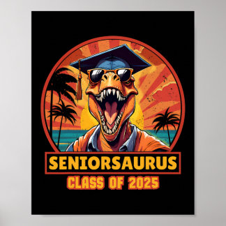 Seniorsaurus Senior Cl von 2025 Funny Dinosaur Gra Poster
