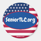 SeniorTLC.org Patriotischer Magnet (Vorne)